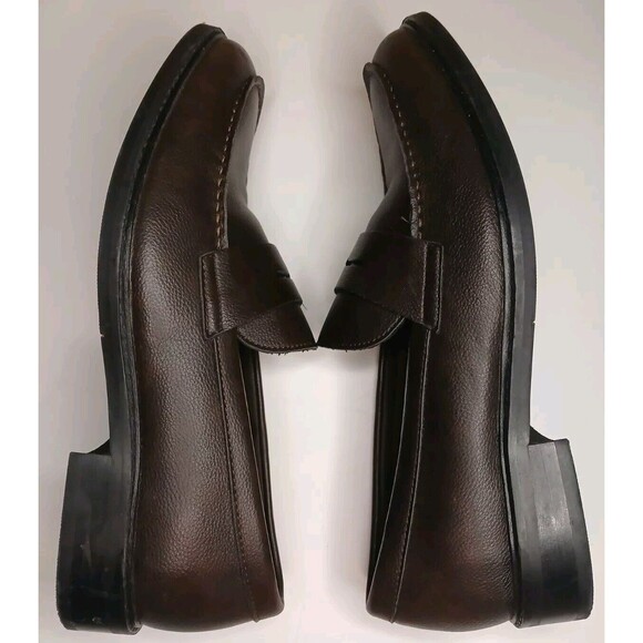 Abound Sz 12 Ortholite Eco Insole Brown Soft Faux Leather Comfort Penny Loafer - Picture 6 of 13